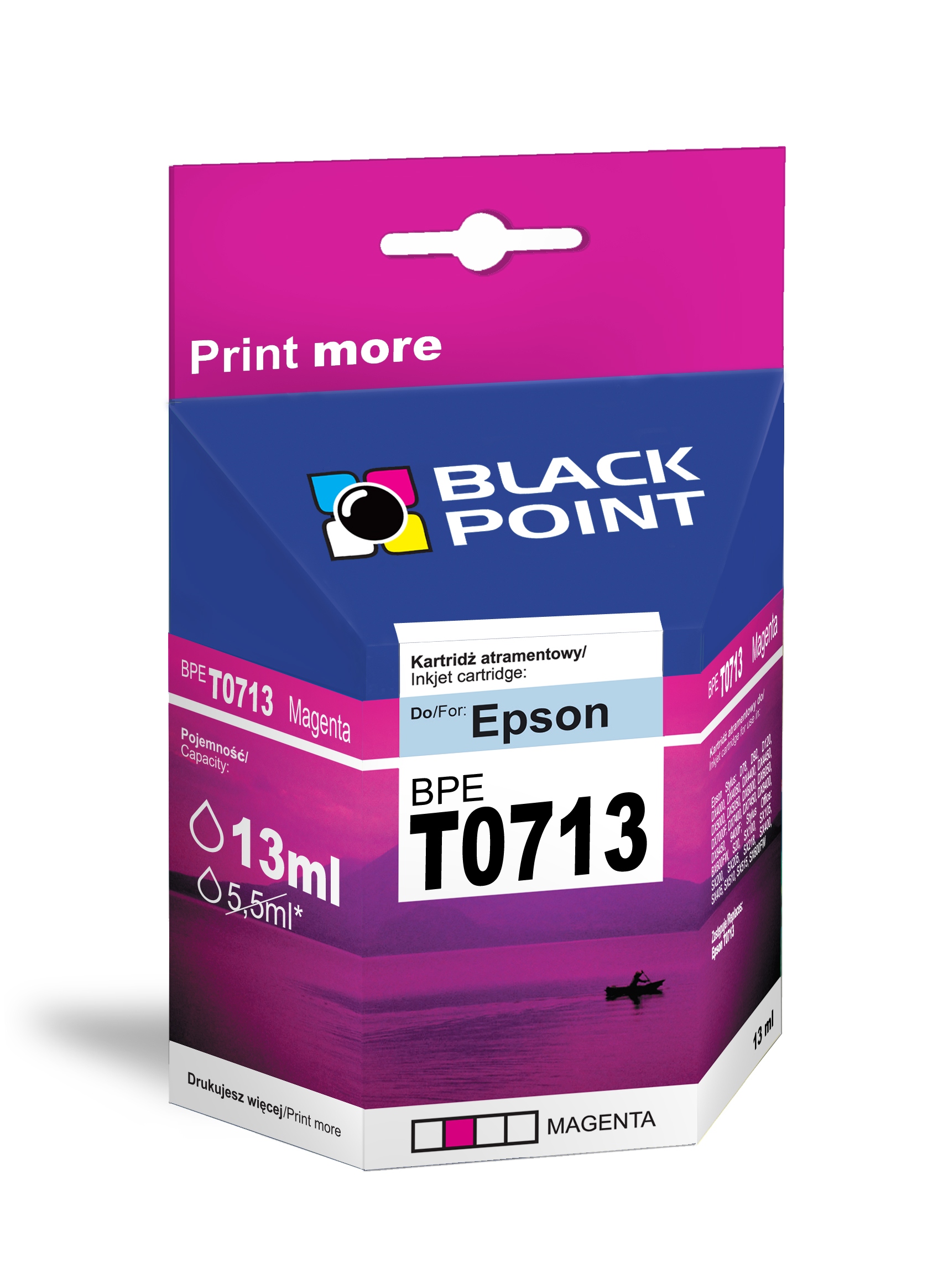 Tusz Black Point BPET0713 do Epson T0713 czerwony (magenta) do Drukarki 1