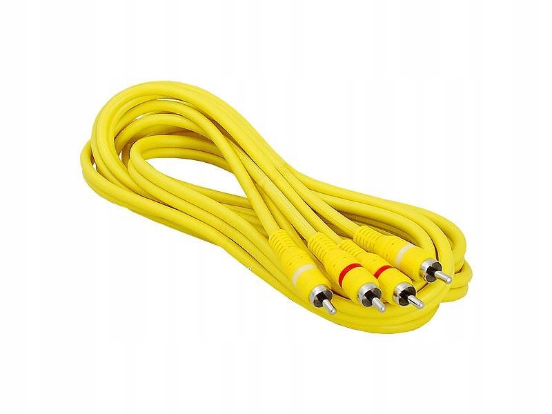 Kabel 2RCA - 2RCA 1,5m Żółty