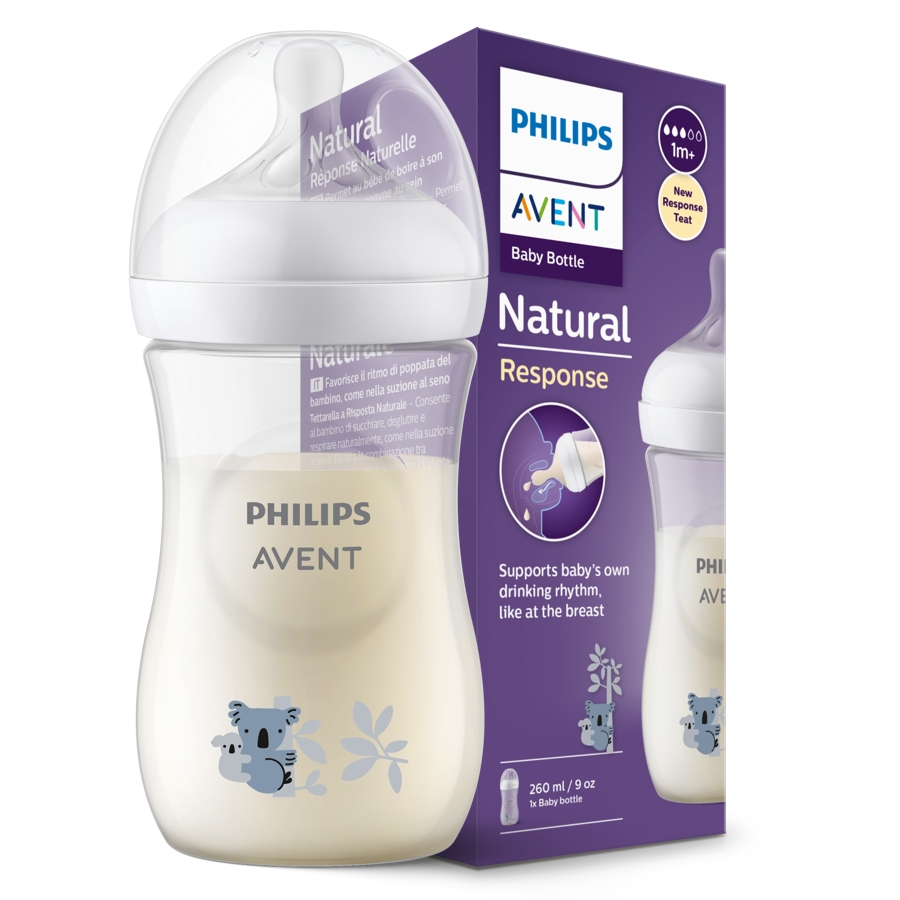 2x Avent Natural Response Butelka Antykolkowa 260ml Koala 903 67