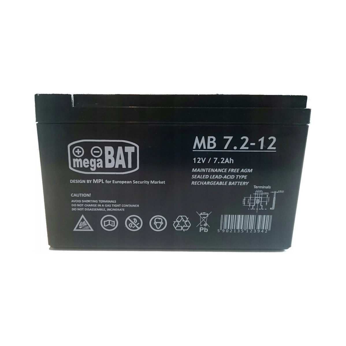 2x Akumulator Mb7 2 12 Megabat 7 2ah Agm 12v Faston F1 4 8mm