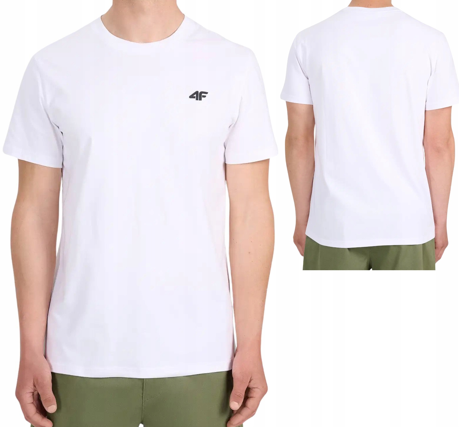 2x Bawelniana Koszulka 4f T Shirt Meski M3341 Bialy R Xl