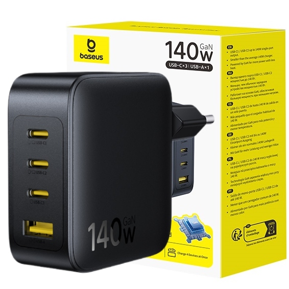 2x Baseus Szybka Ladowarka Sieciowa Usb C Usb A Gan Szybkie Ladowanie 140w