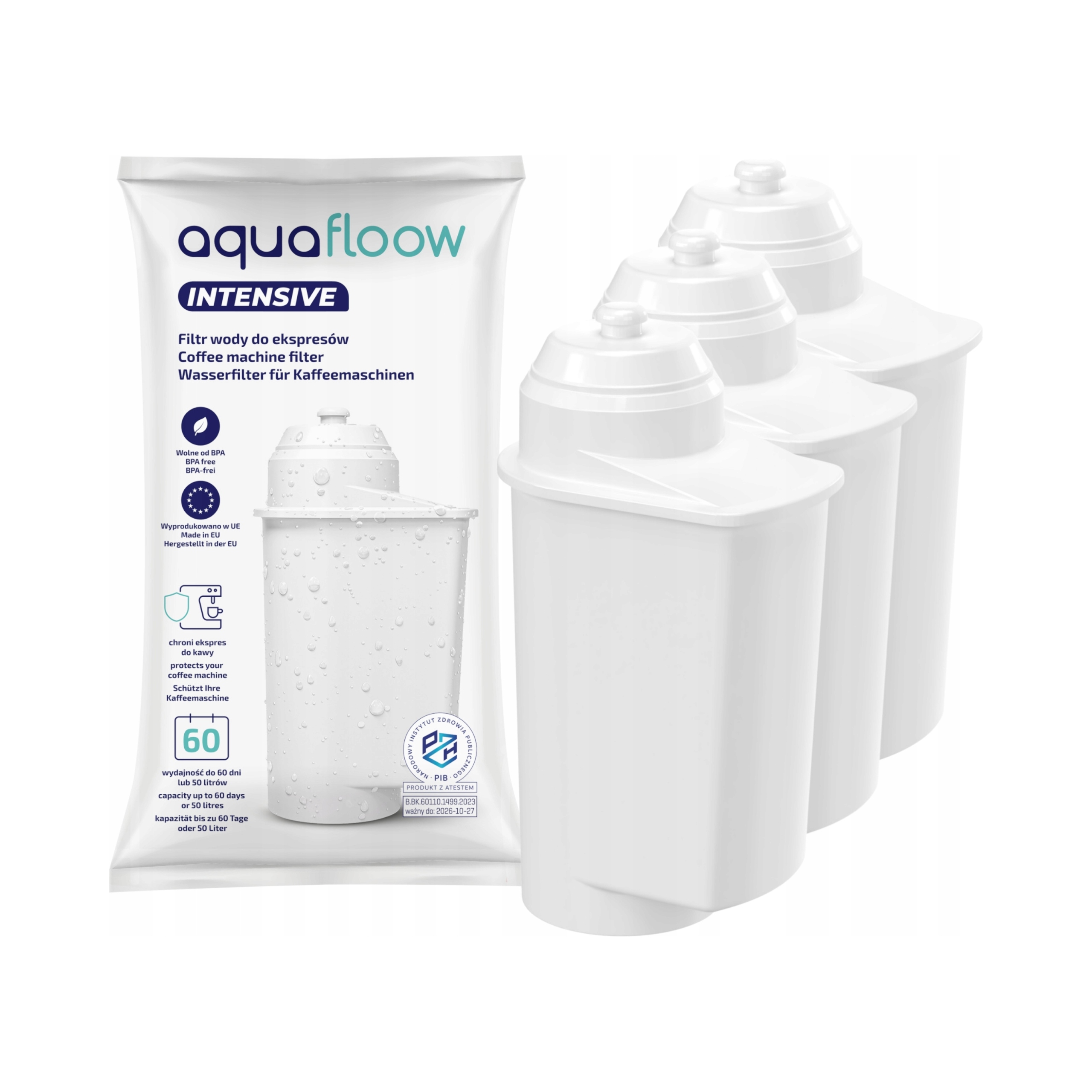 2x Aquafloow Intensive Filtr Do Wody Do Ekspresow Siemens Bosch 3x