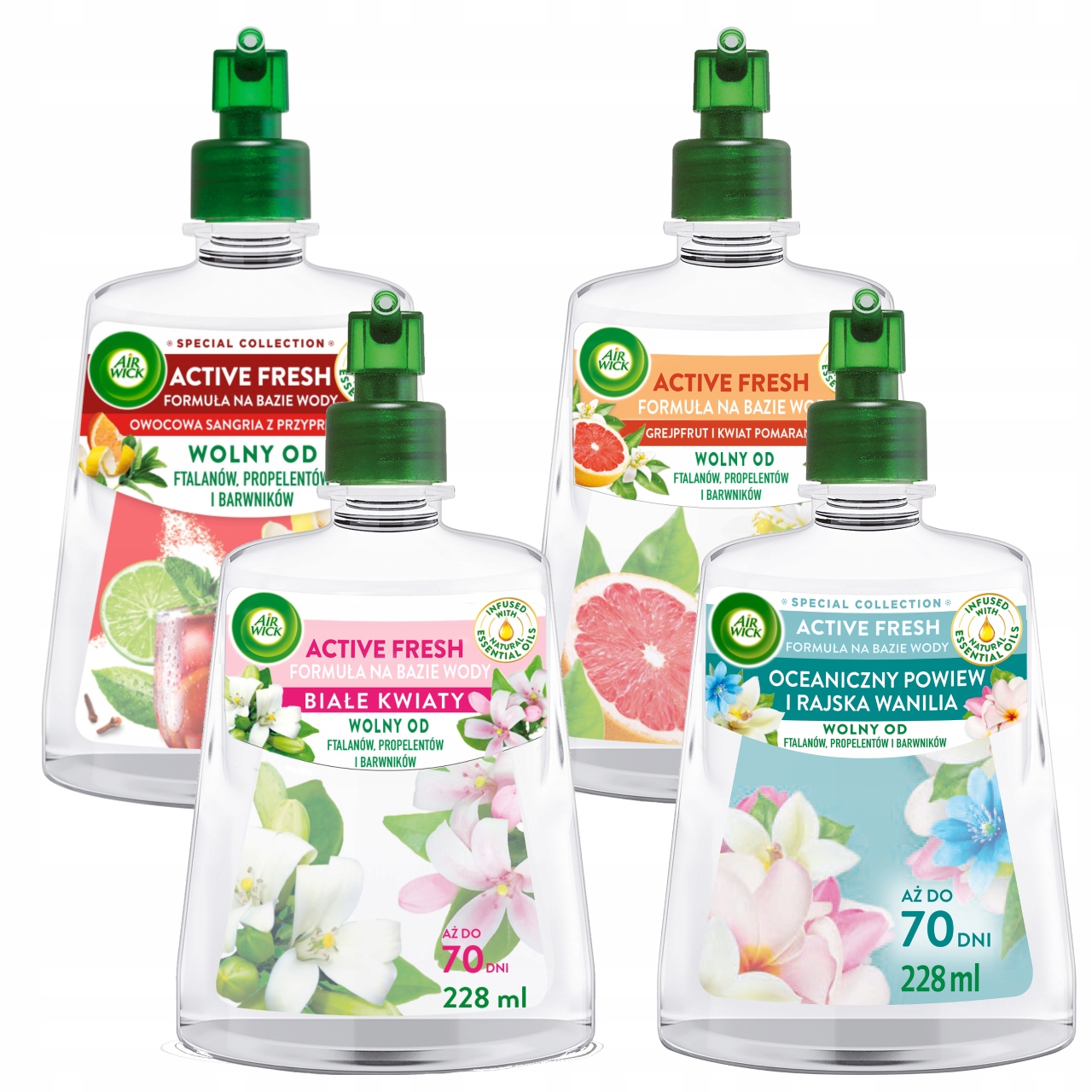 2x Air Wick Active Fresh Mix Zestaw Wklady Do Odswiezacza Powietrza 4x 228
