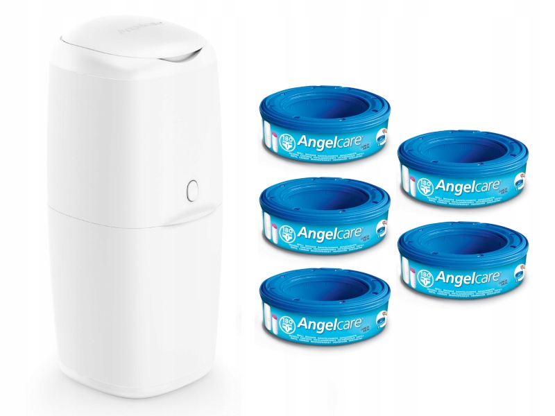 2x Angelcare Pojemnik Kosz Na Pieluchy 5 Wkladow