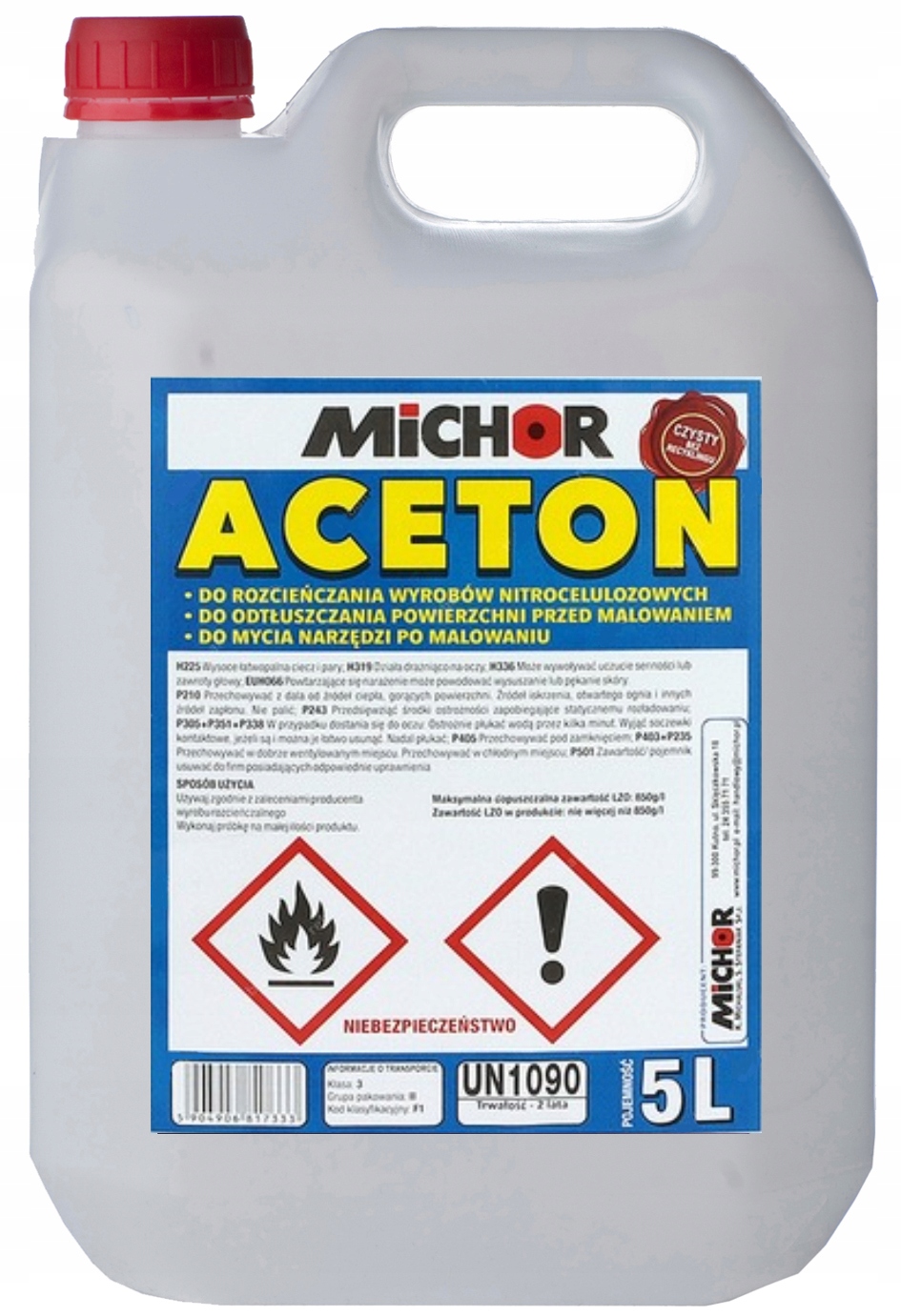 2x Aceton Techniczny Michor 5 L