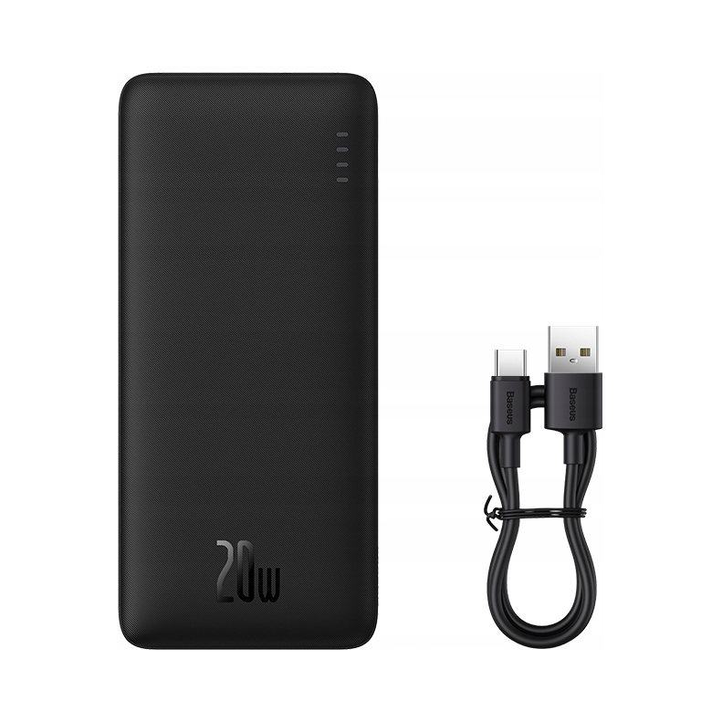 2x BASEUS POWER BANK 20000MAH 20W Z SZYBKIM ŁADOWANIEM USB-C USB-A Z KABLEM