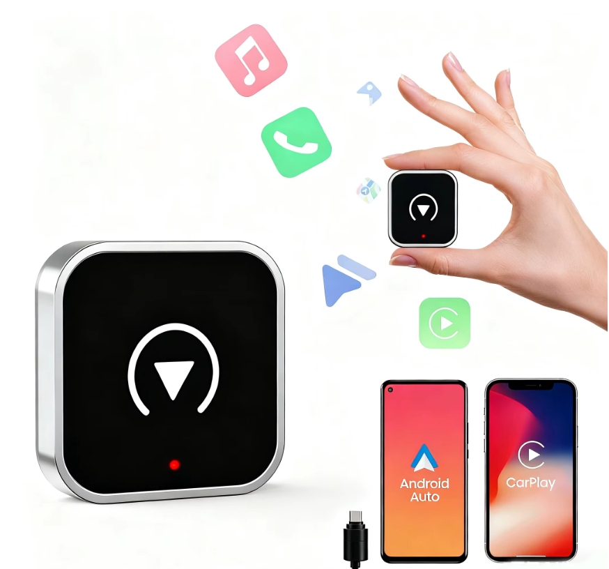 2x Bezprzewodowy Adapter Mini Usb Carplay Do Iphone Ios Android Auto