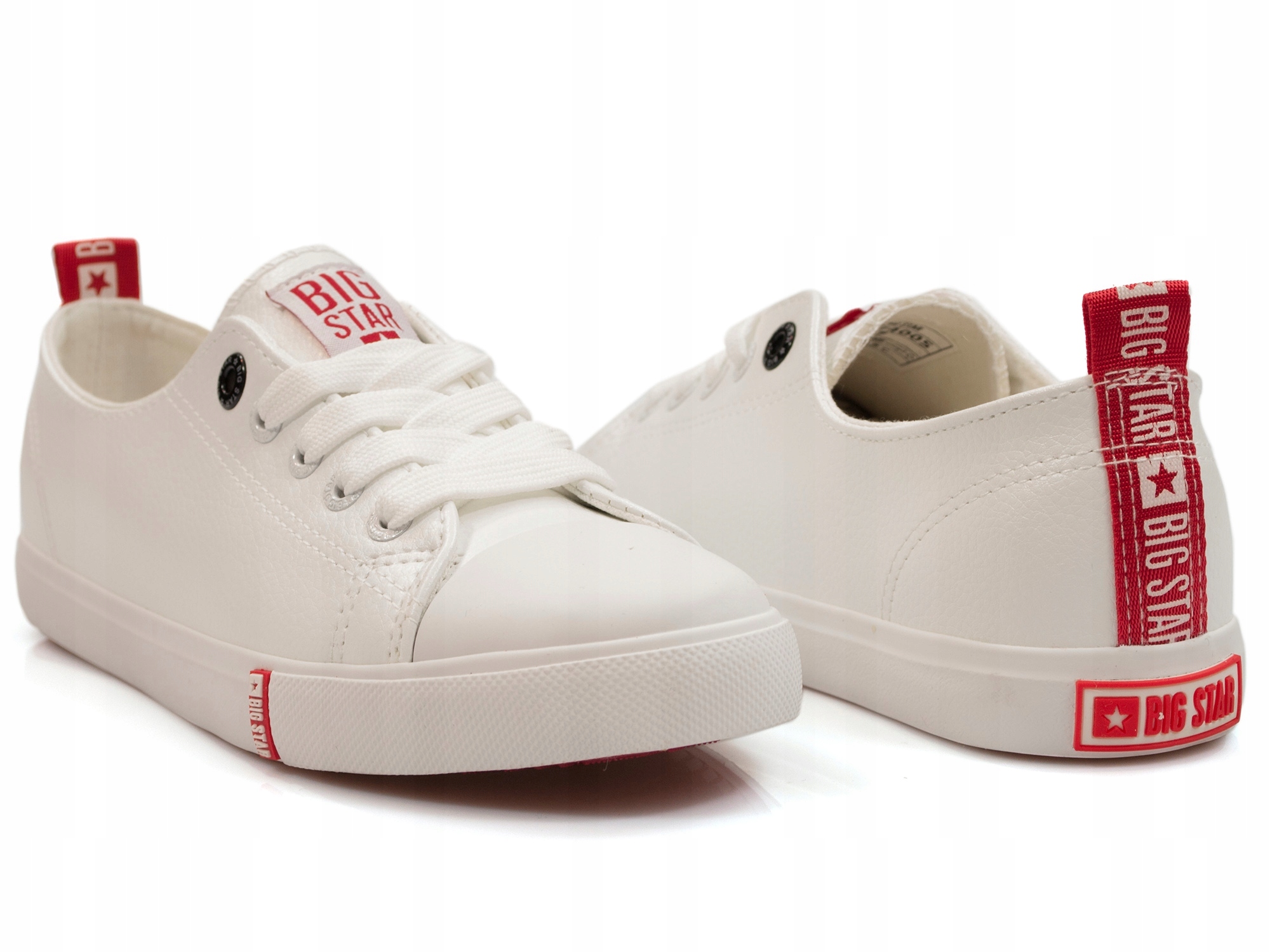 2x Big Star Trampki Damskie Gg274005 White Red Rozmiar 38