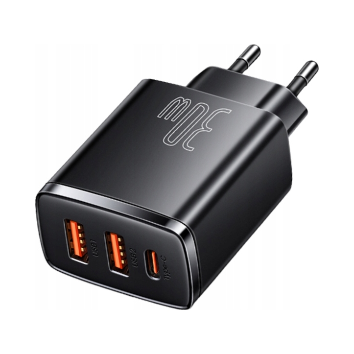 2x Baseus Compact Szybka Ladowarka Sieciowa 2x Usb Usb Typ C 30w 3a Power D