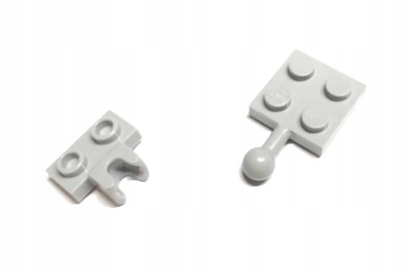 104b4. Lego zaczep kulowy 1x2 2x2 Płytka z zaczepem 3729 14704 szary jasny 2 01944b9439c11091ea64204cad9de983