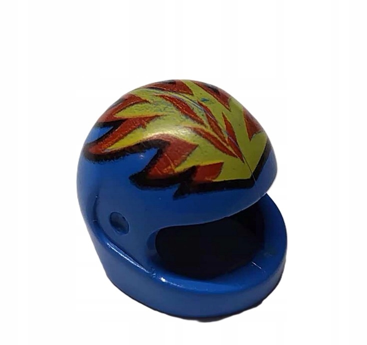 153G21. Lego kask motocyklowy 2446 niebieski nadruk 1 szt 2 033806aef1ee00b935dc9406073c190f