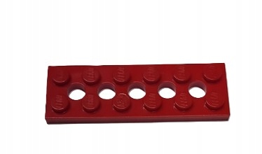 105K1 Lego Technic Płytka z dziurkami 2x6 32001 - czerwona 2 069af4907242a0ced7f74608afa6fd5d