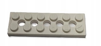 105K2 Lego Technic Płytka z dziurkami 2x6 32001 - biała 2 06ab5c35cf11ca7518be4caae75764d3