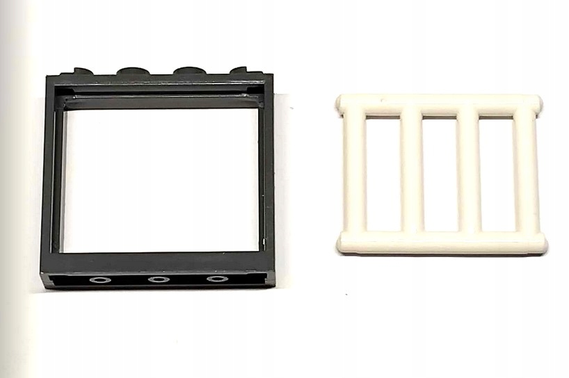 097k5. Lego Krata okno 1x4x3 z kratą 60594 + 62113 rama szara krata biała 2 089aefdf341a0df0c4235bfdba25fc70