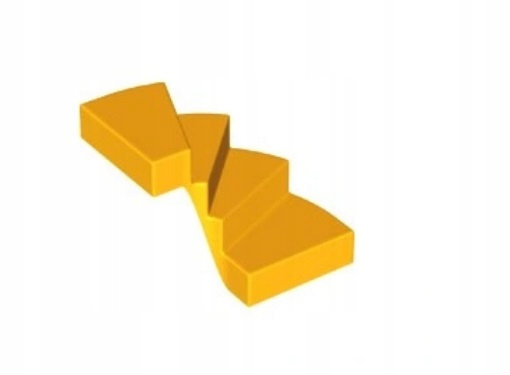 130e. LEGO SCHODY KRĘCONE 6x6x4 j.pomarańczowe 28466 2 0dd3fb859174666602f79e12926143ba