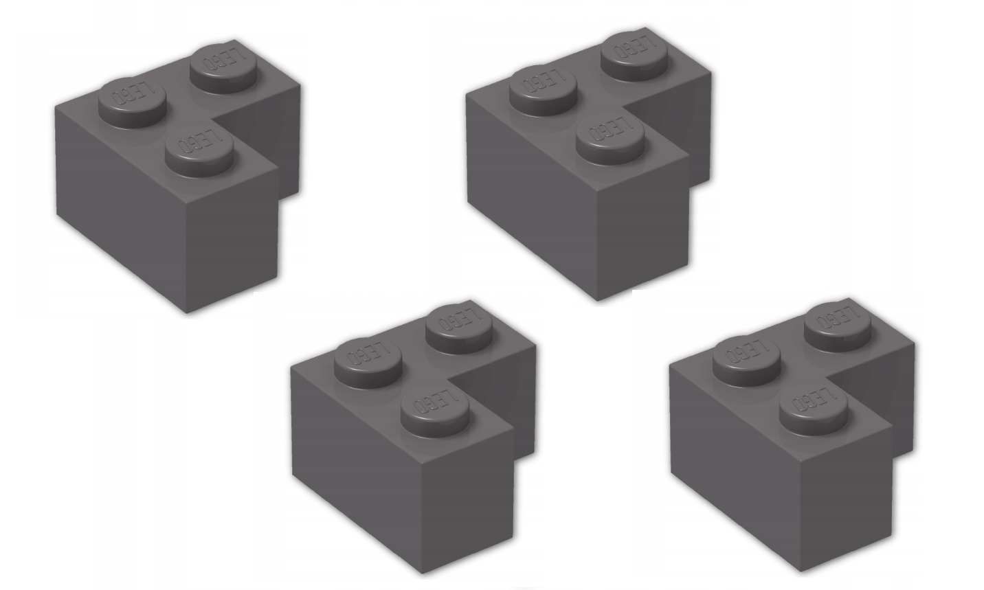 005C8. LEGO narożny klocek 2357 2x2 szare ciemne 2 13138397114d5601fe24966de6752e63