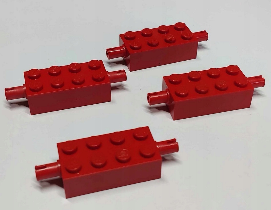 151e2. Lego 6249 Płytka 2x4 z osią czerwone - 4 SZT 2 15e61c2951a45238791fe0e7b111423e