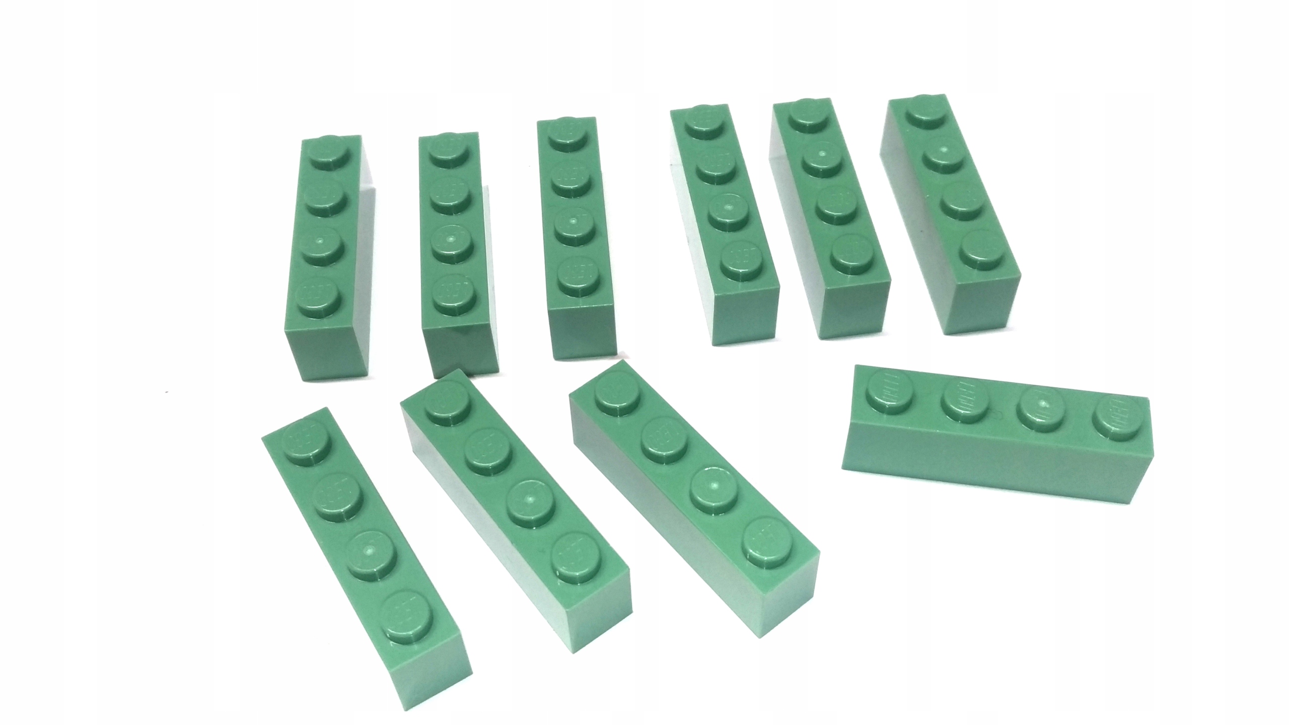 160b. Lego 3010 Sand Green 1x4 10szt cegła brick 2 164ed7b4f6f2687c282e378f45451f57