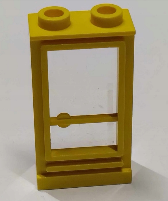 002E4. Lego okno z szybą 33bc0 1x2x3 żółte - 1 szt 3 1cc201f843095494a693734a1554ff90