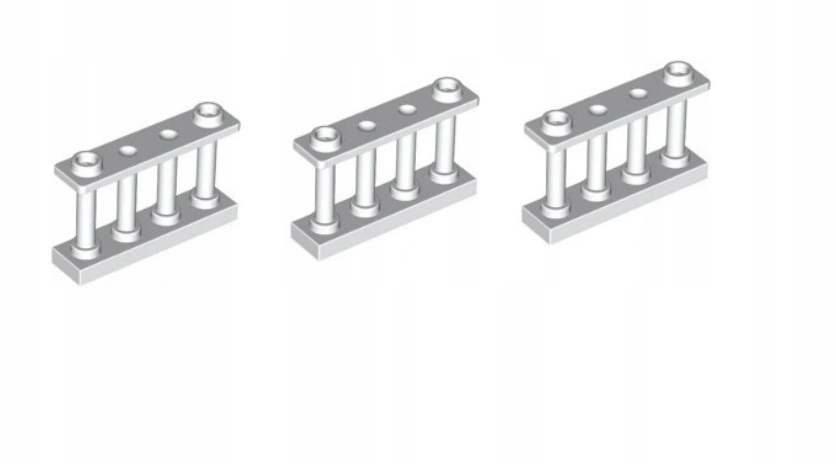 166p. Lego 30055 płotek barierka 1x4x2 biała - 3 szt 2 2140bc18f400c5569c11e58a5432b195