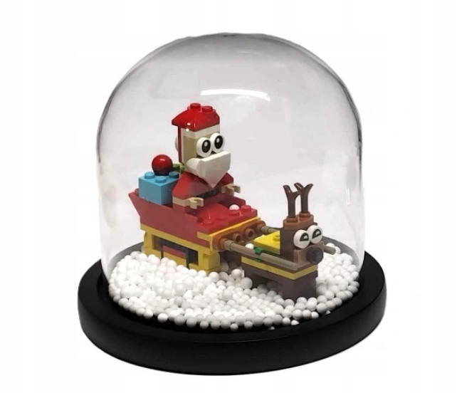 625B1 Lego ozdoba Boże Narodzenie mikołaj i renifert w kopuli szklanej nowy 4 2764040888ea33028684fc2eb36f7c46