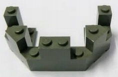 279d6. Lego castle mur baszta wierzy 6066 - 1 szt szary old ciemny 2 2ee257a7137a69da428a71dd30882e00
