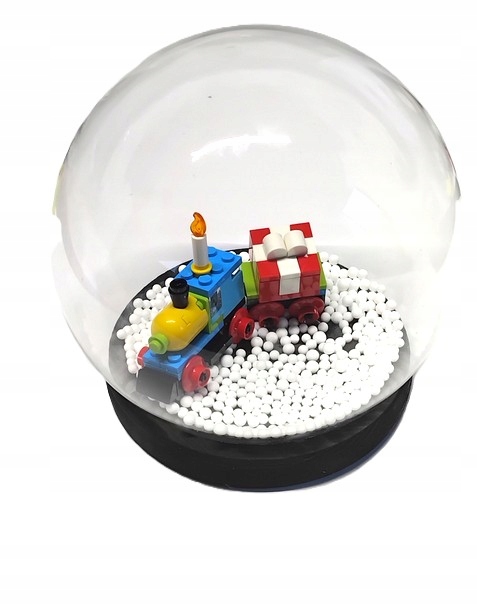625B4. Lego ozdoba na Boże Narodzenie pociąg z prezentami w kopuli szklanej 5 4a726f7f15b621e0a67411200192d496