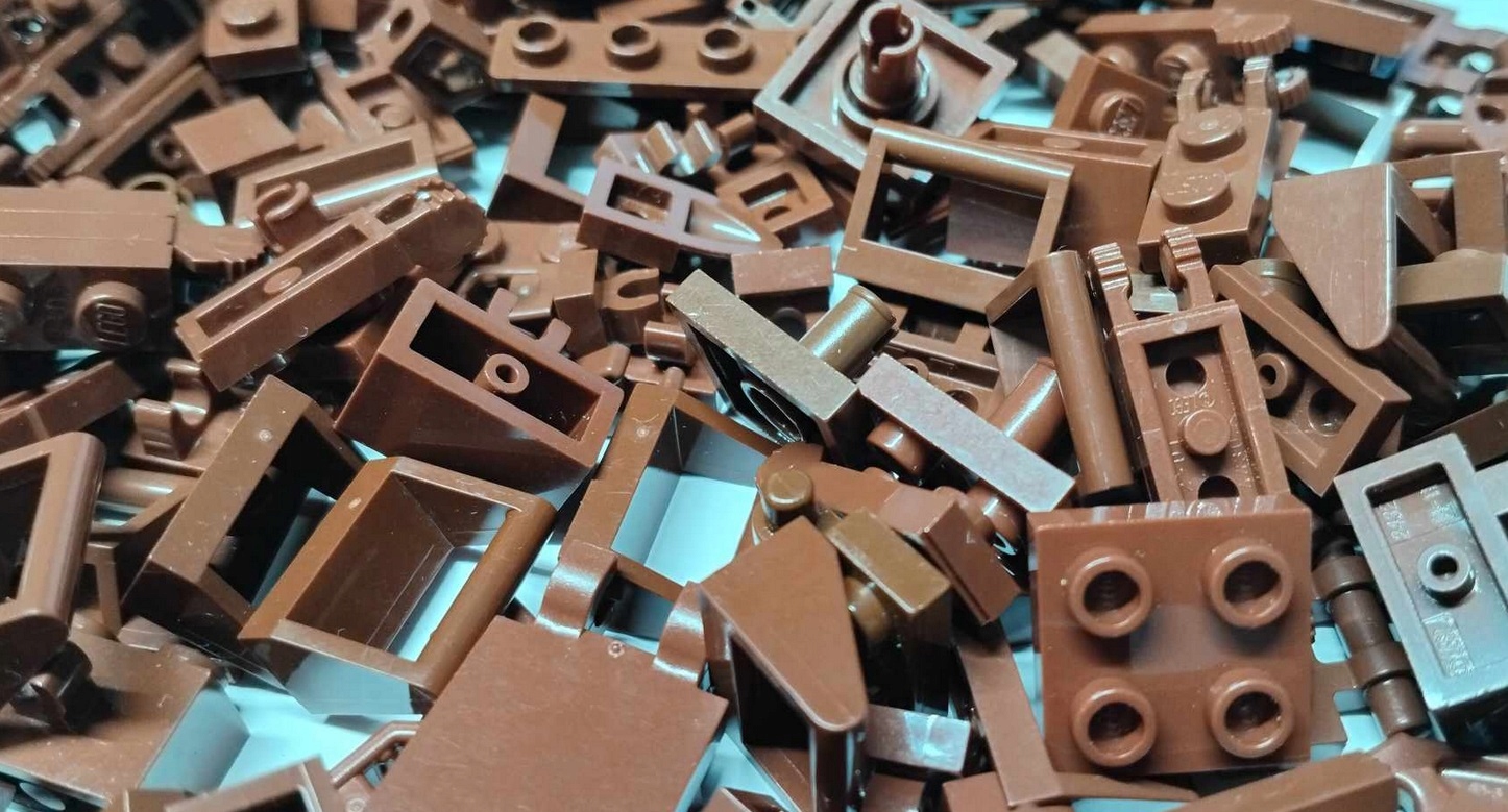 171L. Lego łącznik 1x1 1x2 technic 10g mix brązowe 4 531575b58f963a779825637ecc1d3640