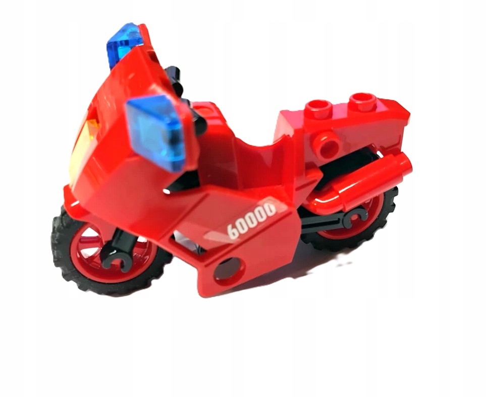 137r10g. Lego motor policyjny policja 52035 54200 z kołami czerwony straż 2 5990755862385e60ecd7dc229f495135