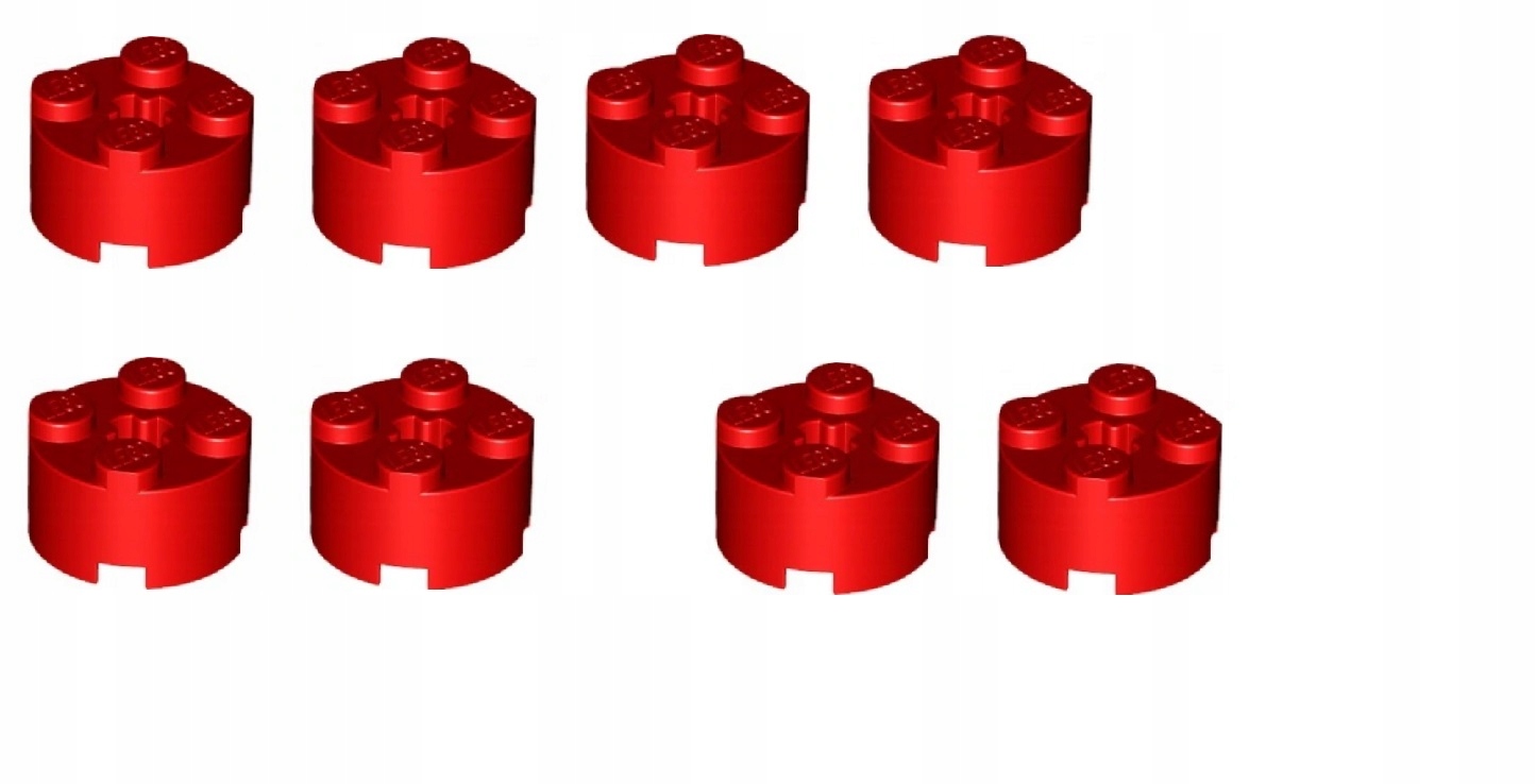 087j. Lego 2x2 Round 6143 -8 szt czerwone 2 5b92891c65f2ddedb690ebc9a6b723ed