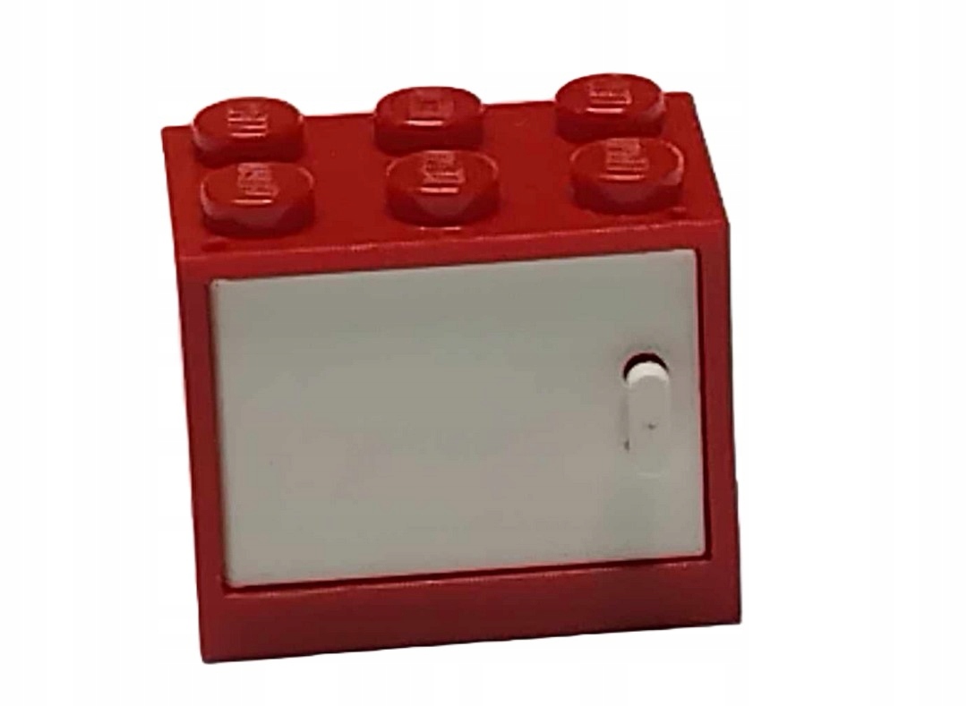 133F1. LEGO skrzynia kontener szafa szafka z drzwiczkami 4532 4533 czerwona 2 62bc91c5d7aa1cd9c43a057921aca1af