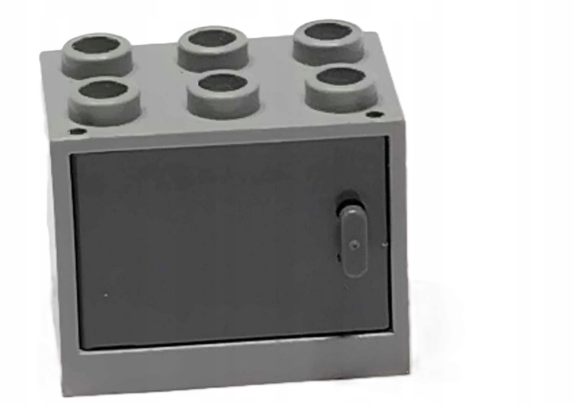 133F6. LEGO skrzynia kontener szafa szafka z drzwiczkami 4532 4533 szary 2 69878b6901dfc86c1325bbeca28353b0