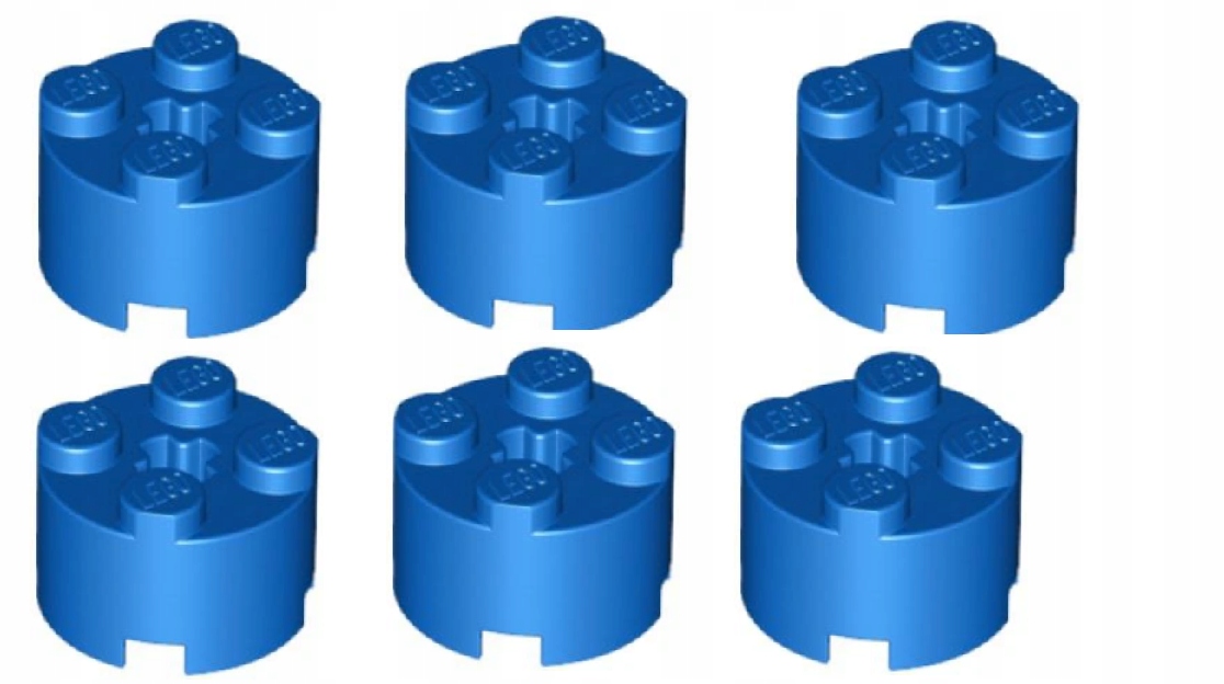 087g. Lego 2x2 Round 6143 -6 szt niebieski 2 6e1750779431bcfa0303a8b65738fd76