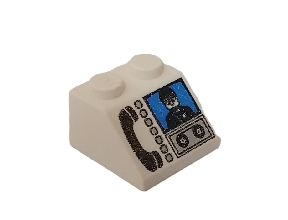 17D10. LEGO Legoland SPACE Police klocek z nadrukiem 3039p BIAŁY 2 70184bab83eff00cb4893dfdc718b1ae