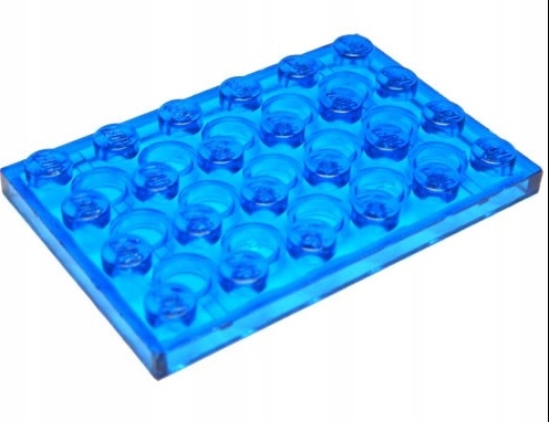 275b. LEGO Płytka 4x6 Trans-blue 3032 2 8c3350ef6da1050237d310c91de45624