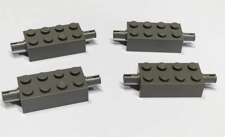 151e1. Lego 6249 Płytka 2x4 z osią szary ciemny old - 4 SZT 2 9bc151e7ef7fd0f9e9e432f597ec88cf