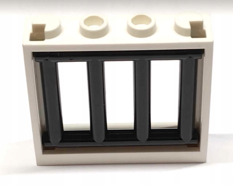 097k1. Lego Krata okno 1x4x3 z kratą 60594 + 62113 rama biała krata czarna 2 9c30994c3d068fc179300b0d7d7d8c5e