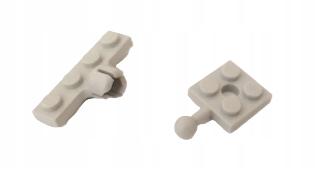 104b3. Lego zaczep kulowy 1x4 2x2 Płytka z zaczepem 3184 15456 szary jasny 2 a079fc420bdbc046031e09c54addee0c
