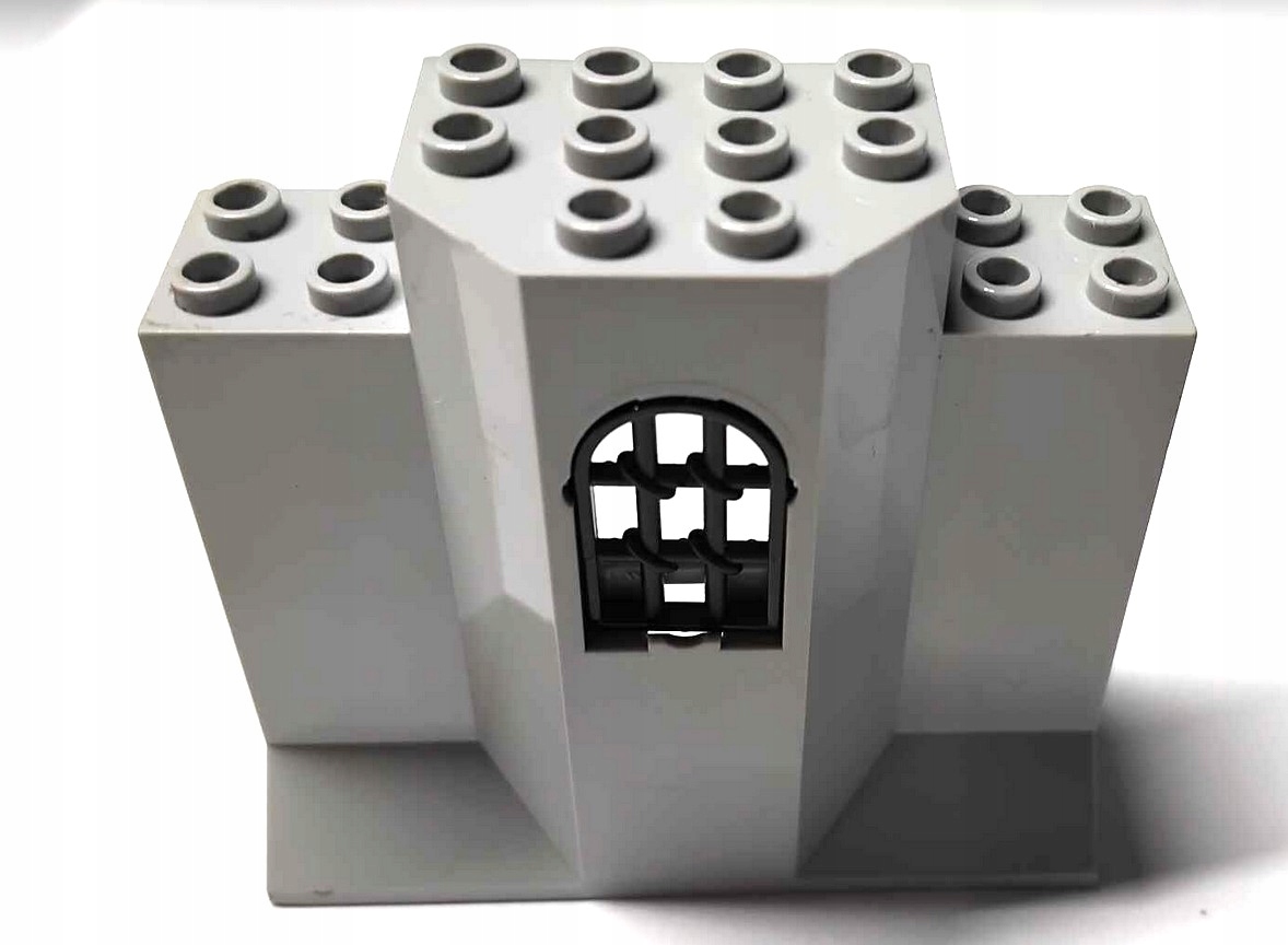 278d2. Lego panel do zamku Ściana 3x8x6 okno 48490 4286773 szary jasny old 2 a547522380733051d03e79c65eca1fa5