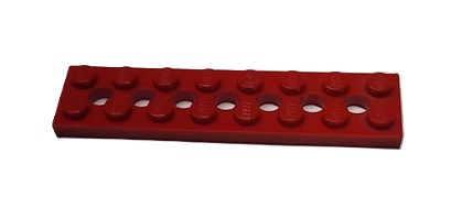 105j1 Lego Technic Płytka z dziurkami 2x8 3738 - czerwony 2 ae25b4d4ae7c34de48ac30d0f3f06f2c