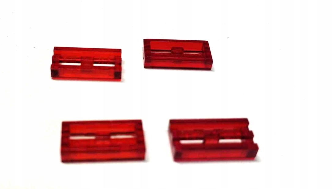 417x. Lego 2412 gril 1x2 czerwone trans 2412 - 4 szt 2 afa7f5970e35f9b46db584223772ab0a