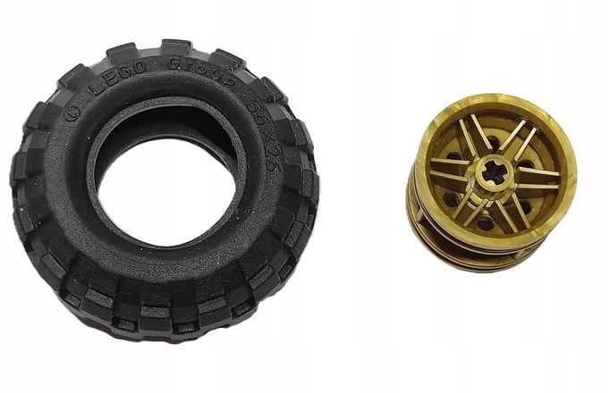 I5D Lego Technic Koło (opona + felga) 56x26 56145 złota 1 komplet 2 b5b65259b52bdfc2d2f39261e3cb6c3f