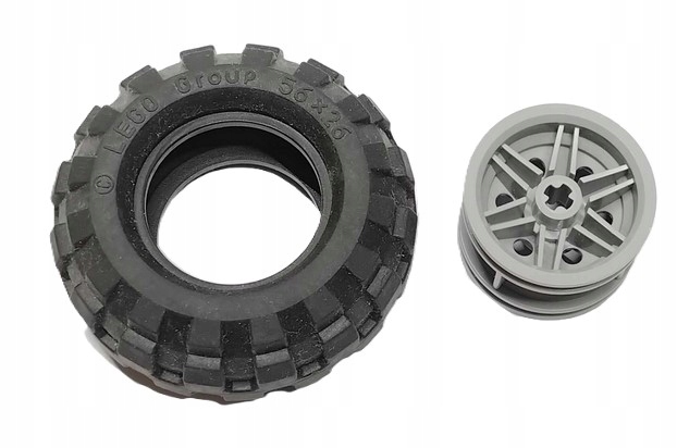 I5F Lego Technic Koło (opona + felga) 56x26 56145 szara 1 komplet 2 b646c597c47867fb3086f0e75c3cb8ff
