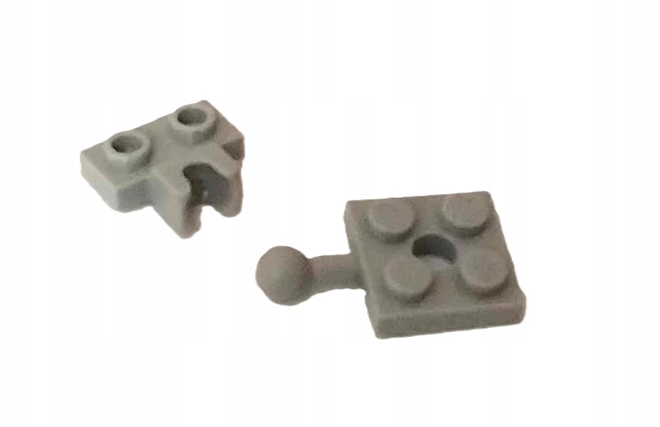 104b5. Lego zaczep kulowy 1x2 2x2 Płytka z zaczepem 15456 14704 szary jasny 2 b774b137a8f73e2504f88e62a6d5af77