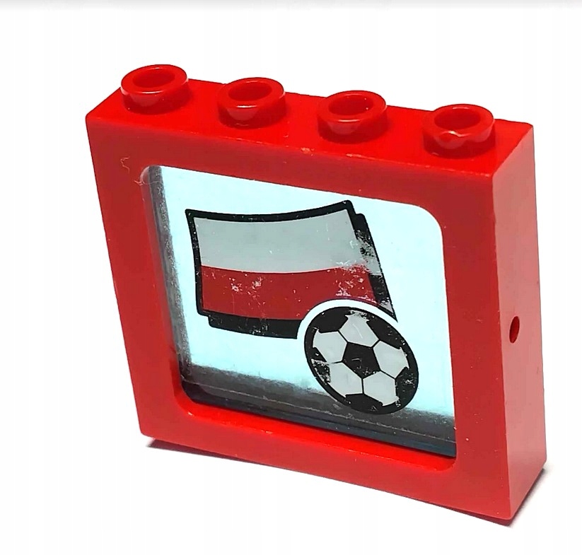 176B9. Lego okno rama 4033 szyba Lego 3855 czerwony naklejka flaga polska 2 c0f49d1242c4d307498d1078af1295c2