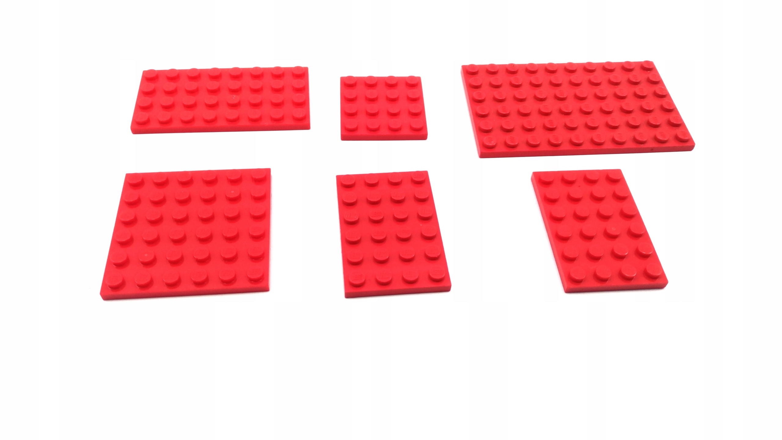 142sa Lego płyty cieńkie czerwone 6 szt 3 c136aaae38c626237749086fbd0cb094
