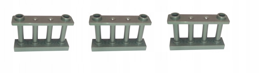 166R. Lego 30055 płotek barierka 1x4x2 szary ciemny - 3 szt 2 cbc9f69681a43b2ec07117c006337818