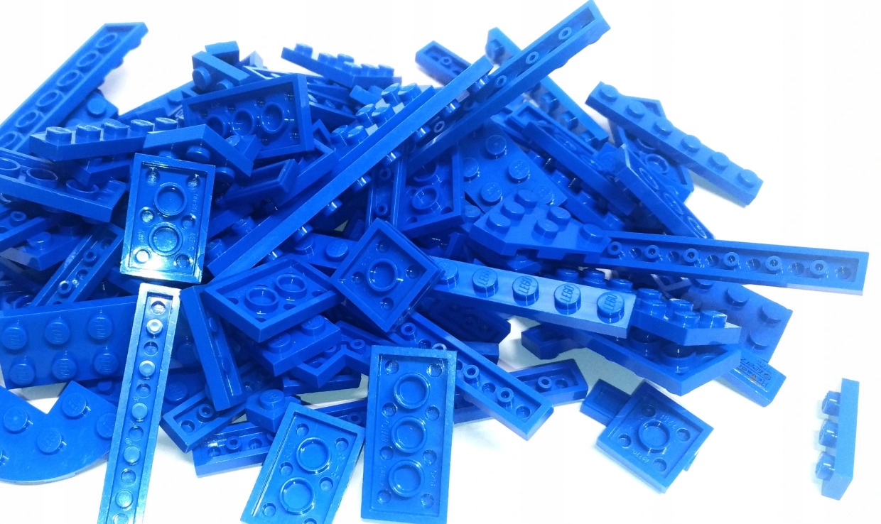 075. Lego niebieskie blue płaskie 100g MIX 0,1kg 6 cd7ad5a64b2838acf163c7d9ae31c276
