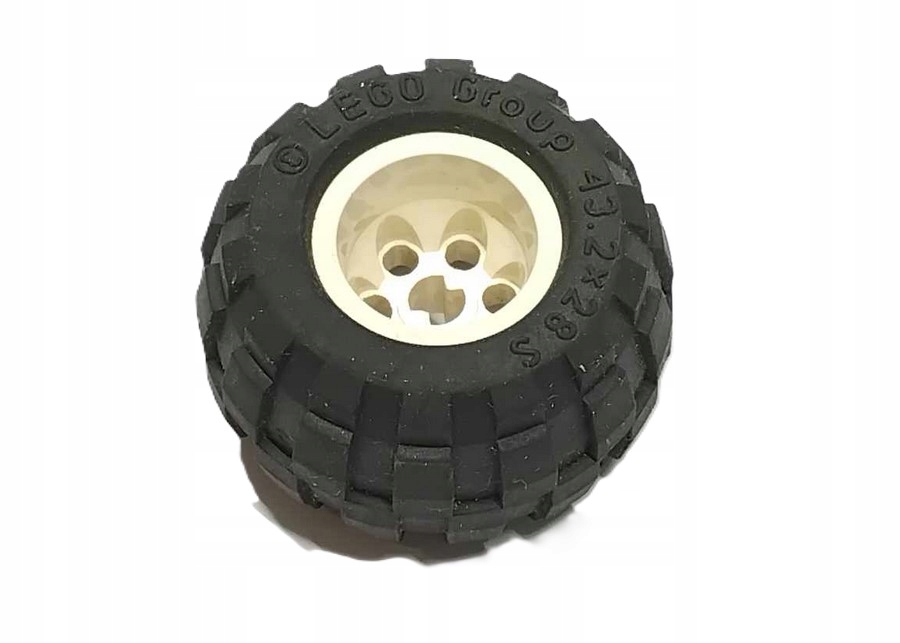 I2b. Lego Technic Koło (opona + felga) 43.2x28S 6580 - biała 1 komplet 2 cdbce2ca3125421c6c09865b92306281